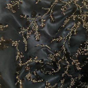 Navy blue Prom/Ball/Special event  formal off shoulder long dress with tail